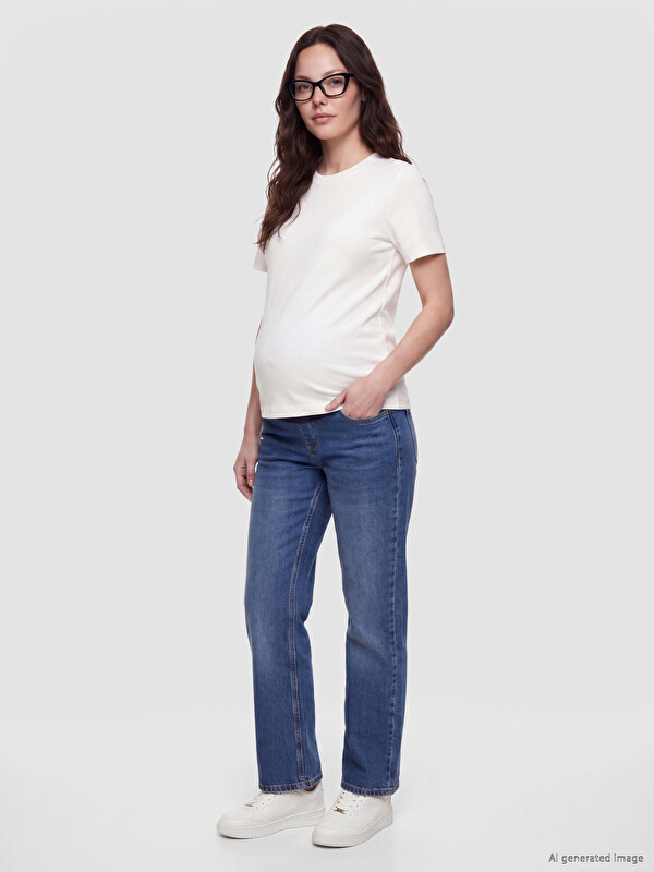 LCW Comfort Xhinse shtatzënie me panel barku për gra