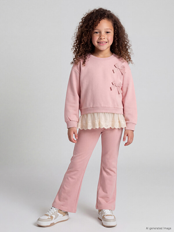 LCW Kids Set me detaje dantelle për vajza