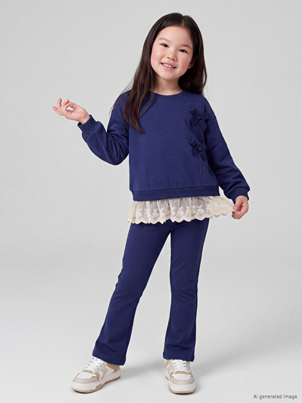 LCW Kids Lace Detailed Girls' Set