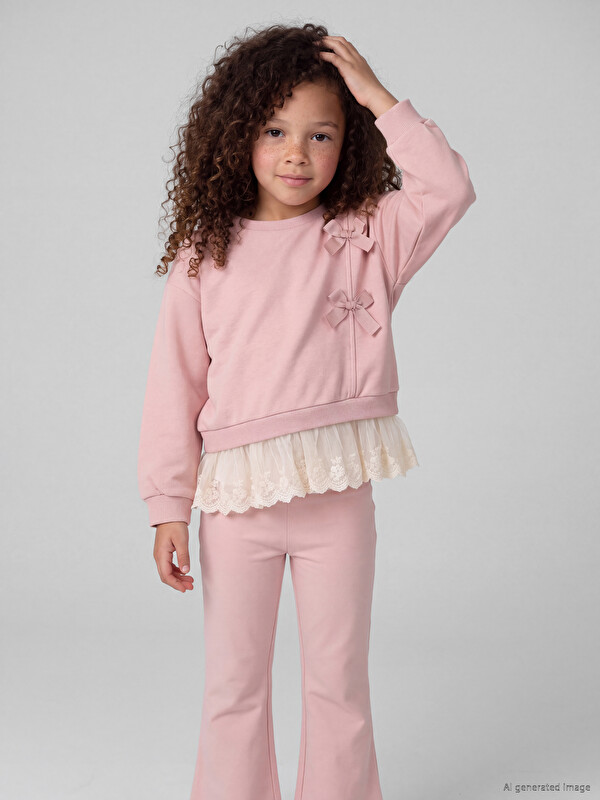 LCW Kids Lace Detailed Girls' Set