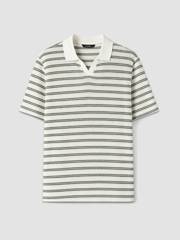 LC WAIKIKI Polo Yaka Çizgili Erkek Tişört