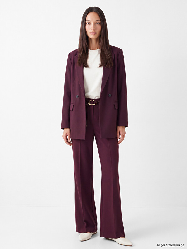 LCWAIKIKI Classic Waist Belted Flare Women's Trousers