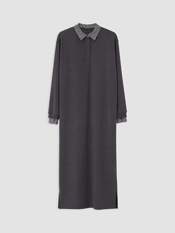 LCW Modest Woman Anthracite Dress