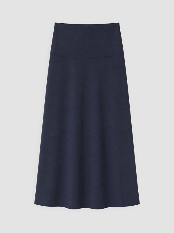 LCW Modest Elastic Waist A Line Skirt