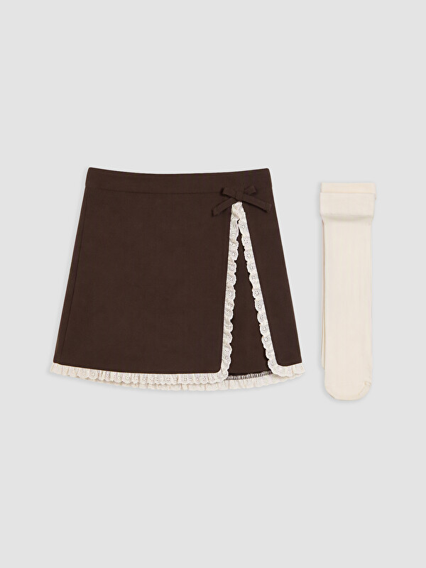 LCW Kids Girl Brown Skirt