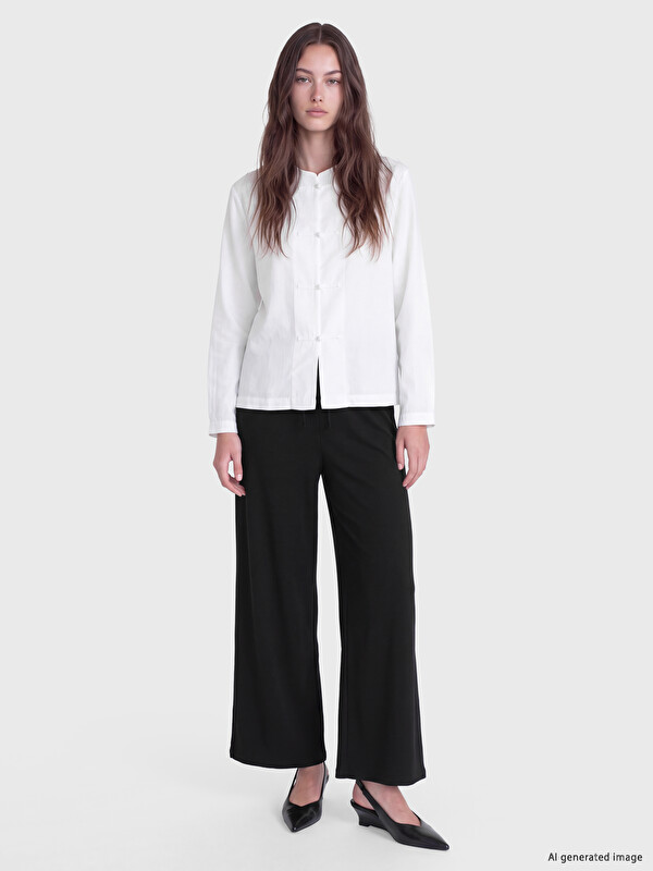 LCW Modest Beli Lastikli Kadın Pantolon