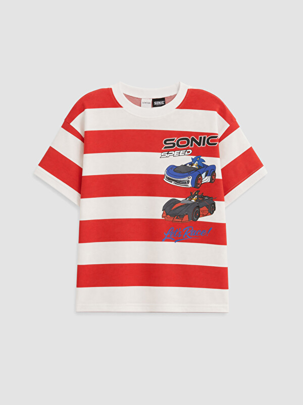 LCW Kids Crew Neck Sonic Printed Boys' T-Shirt