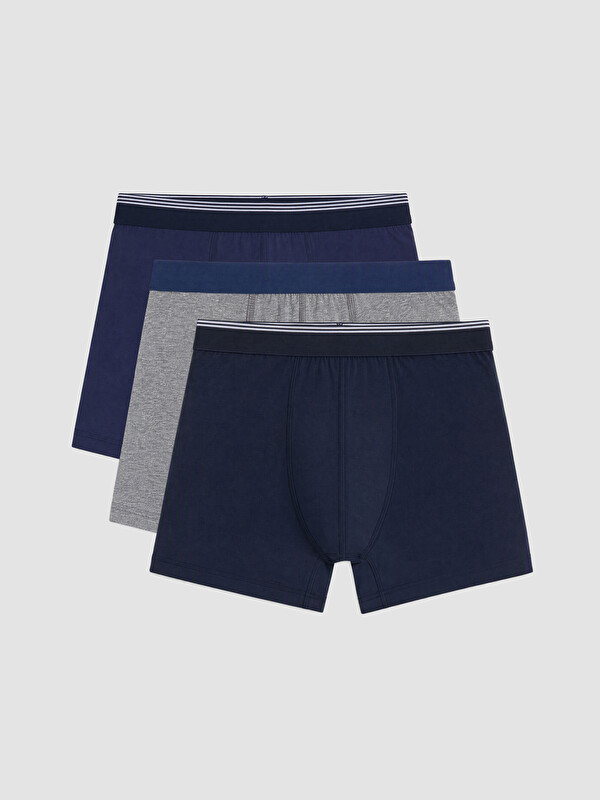 LC WAIKIKI Pamuklu Esnek Erkek Boxer 3'lü Paket