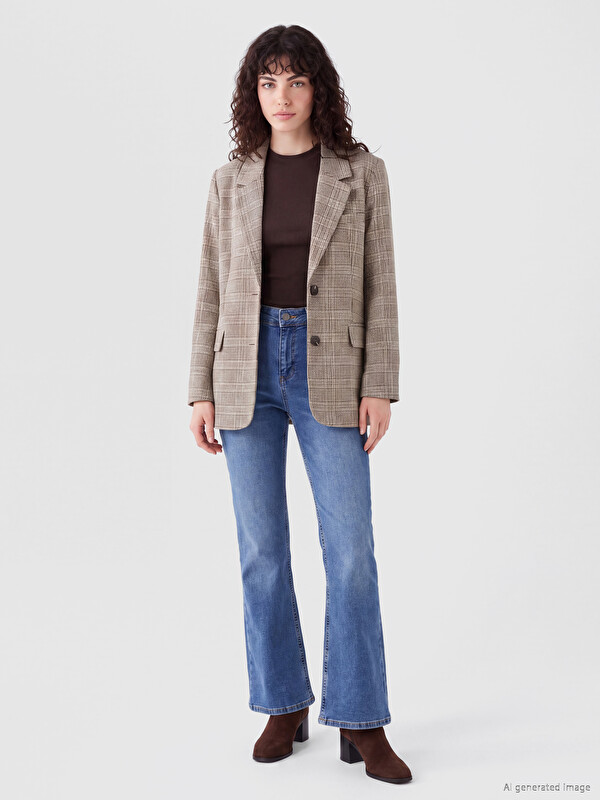 LCW Jeans Xhinse të zgjeruara petite për gra