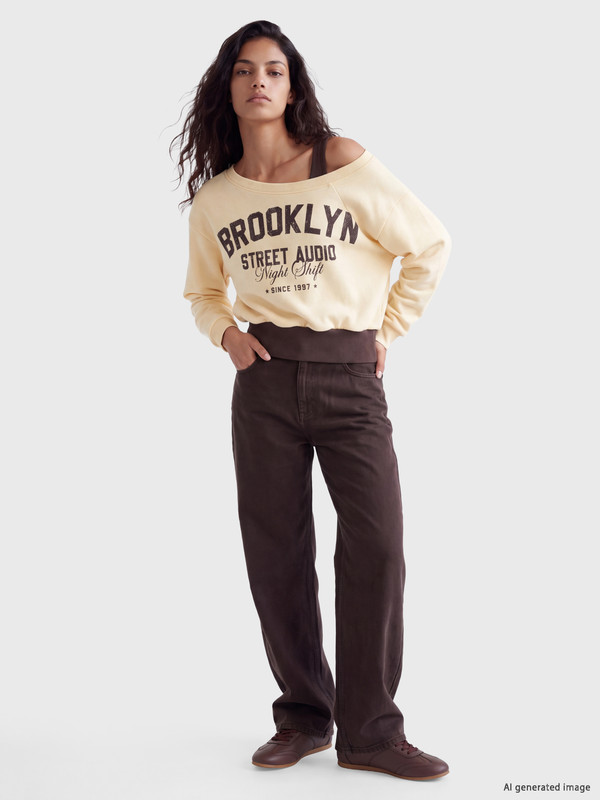XSIDE Slash Neck Women's Thick Sweatshirt