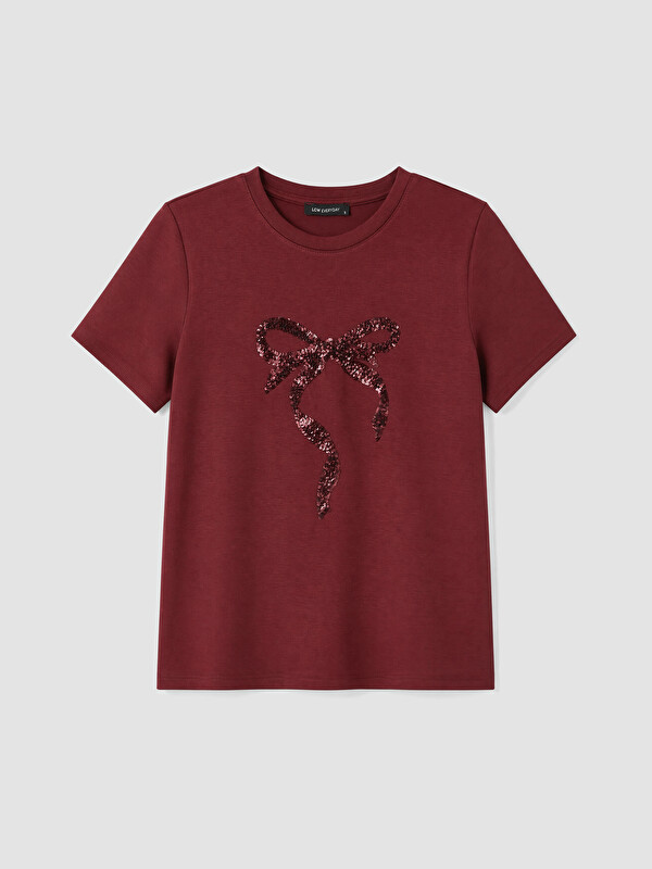 LCW EVERYDAY Woman Bordeaux T-Shirt