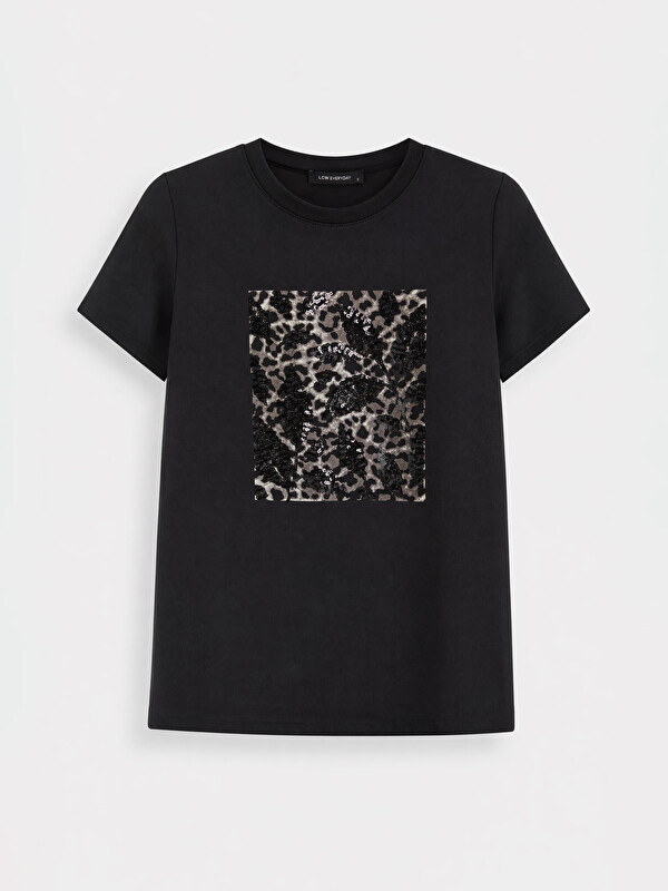 LCW EVERYDAY T-shirt i stampuar me prekje të butë për gra