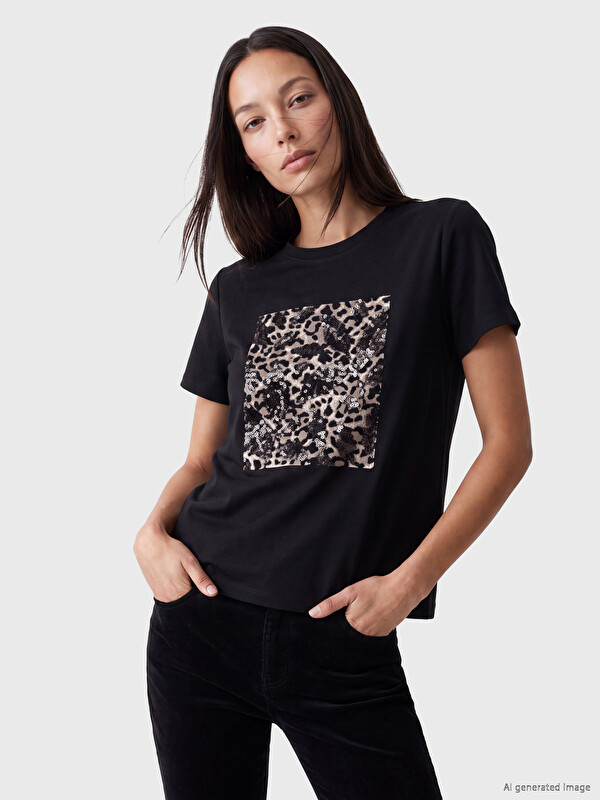 LCW EVERYDAY Printed Soft Touch Women's T-Shirt
