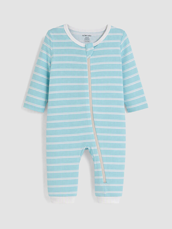 LC WAIKIKI Crew Neck Striped Baby Boys' Jumpsuit