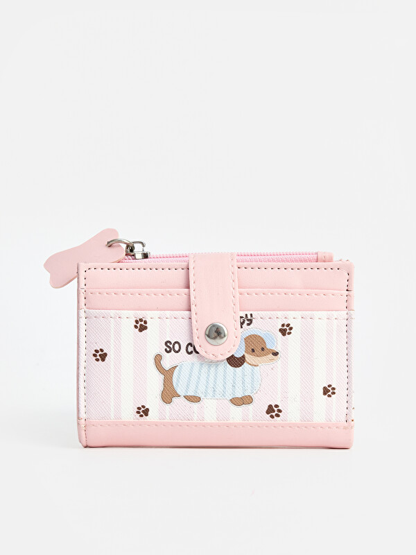 LCW ACCESSORIES Faux Leather Dog Printed Girls' Wallet