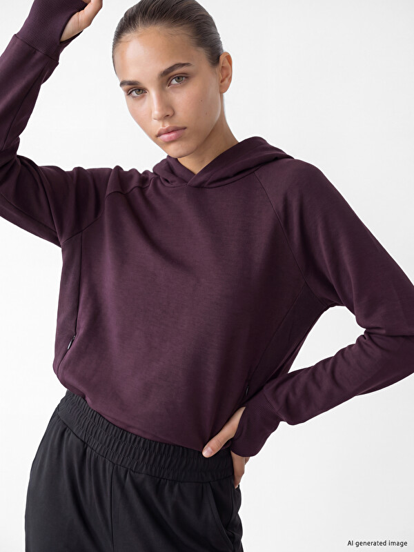 KOOR SPORT Oversize Soft Touch Kadın Hoodie