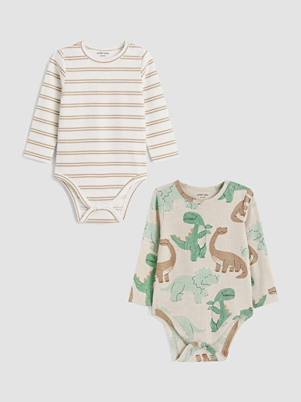 LCW baby Печатный боди для малышей мальчиков, упаковка из 2 штук