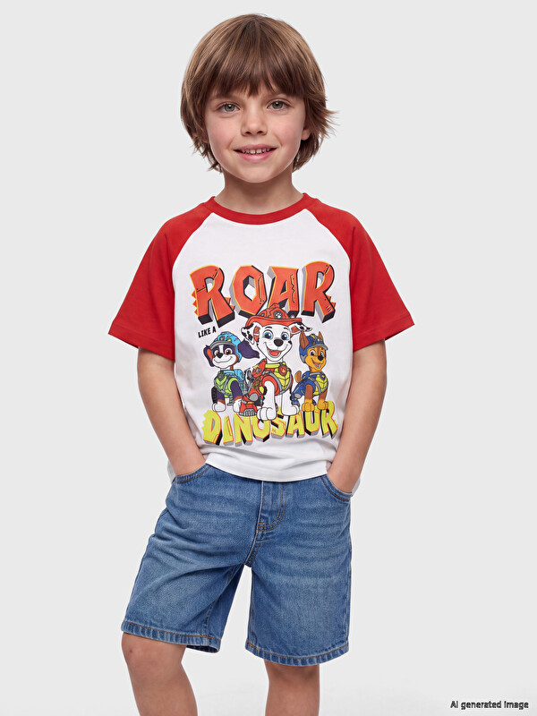 LCW Kids Crew Neck Paw Patrol Printed Boys' T-Shirt