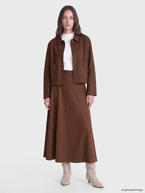 LCW Modest Zvonasta suknja sa rajsferšlusom