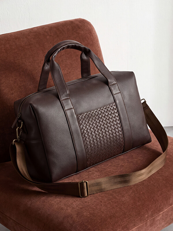 LCW ACCESSORIES Faux Leather Men's Travel Bag