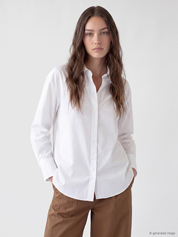 LCW Modest Poplin Women's Shirt Tunic