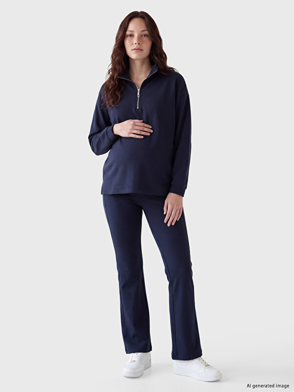 LCW Comfort Mock Neck Soft Touch Women's Sweatshirt