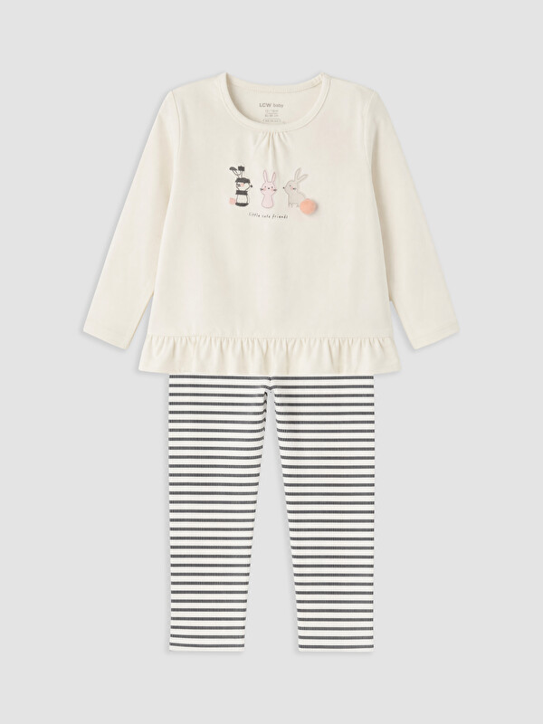LCW baby Baby Girl Ecru Set