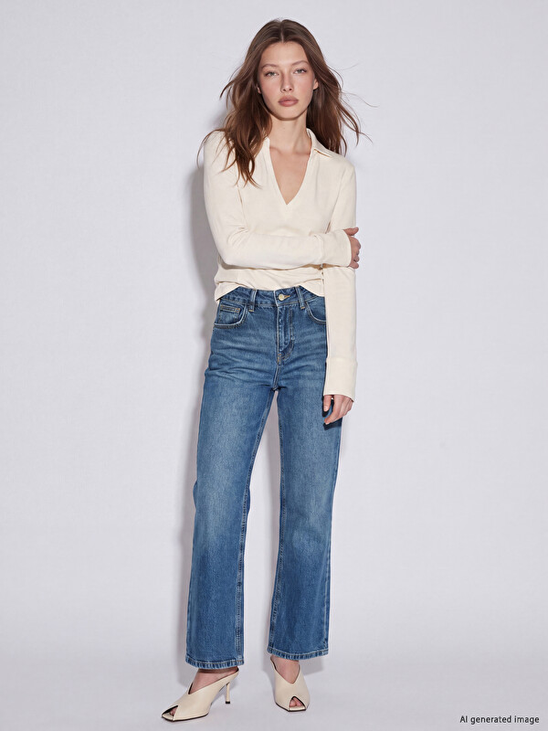 LCW Jeans Ženske traperice ravnog kroja Petite