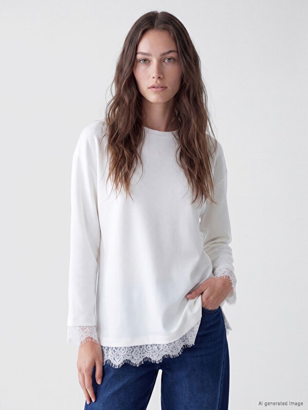 LCW Modest Soft Touch Women's Sweatshirt Tunic