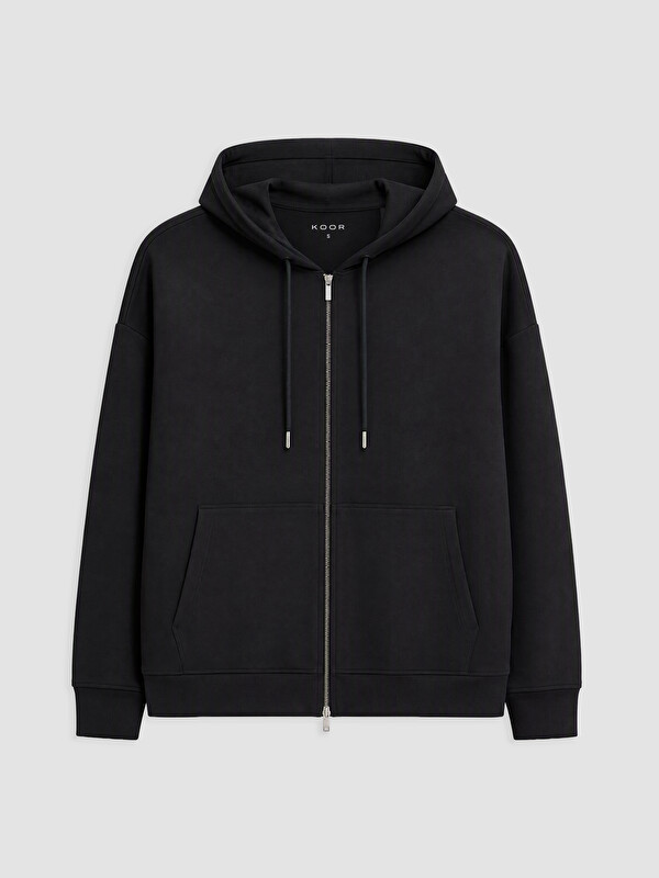 KOOR SPORT Soft Touch Oversize Kadın Fermuarlı Sweatshirt
