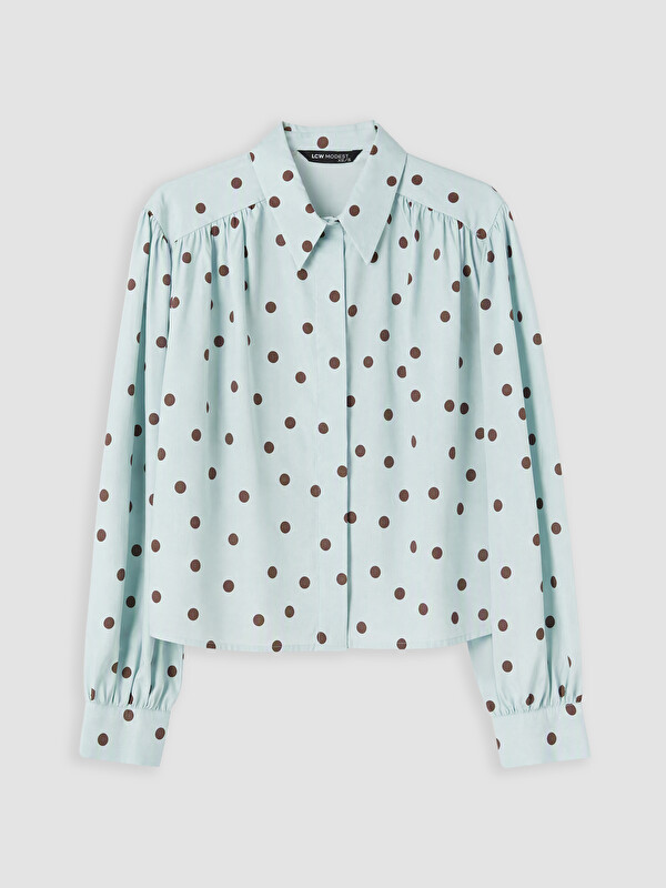 LCW Modest Puantiyeli Poplin Kadın Gömlek