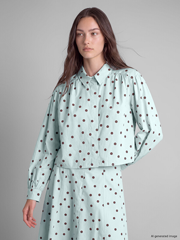 LCW Modest Tačkastа poplin košulja za Žene