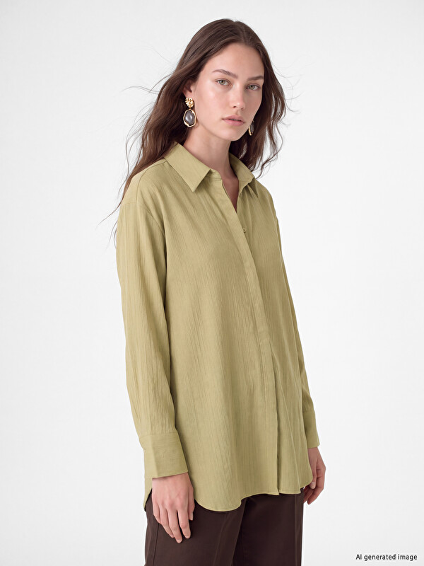 LCW Modest Modal Blended Women's Shirt Tunic