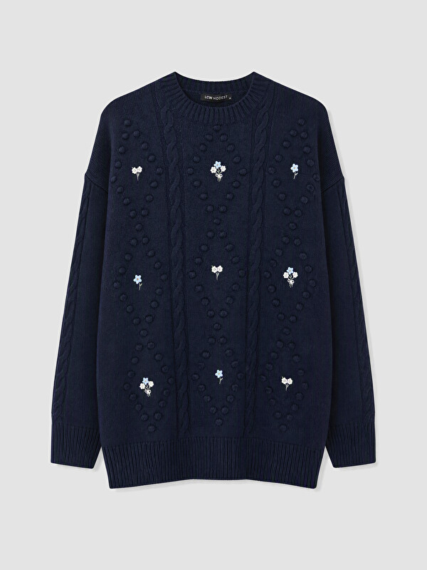LCW Modest Floral Women's Knitwear Tunic