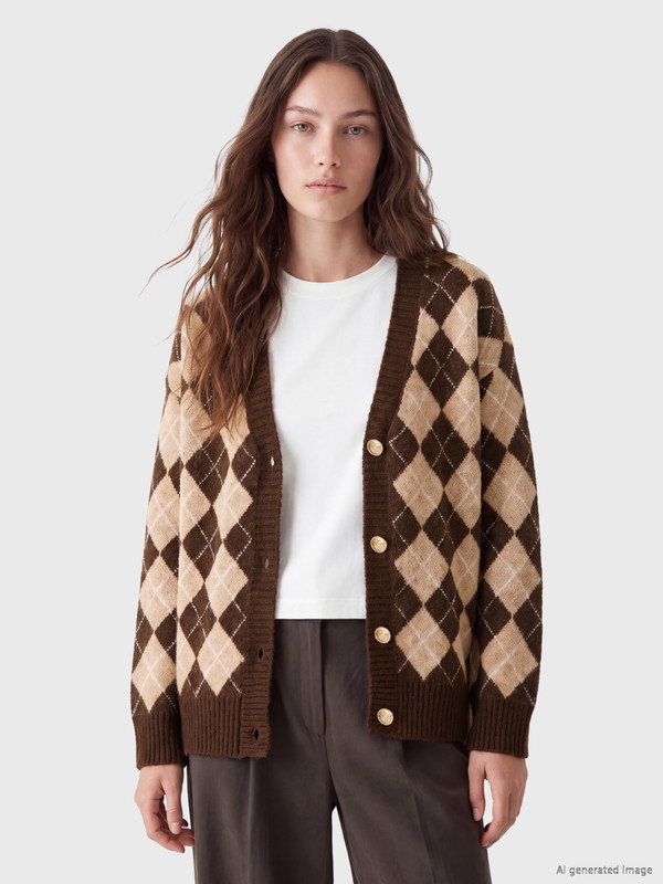 LCW Modest Kardigan triko me model bakllava për gra