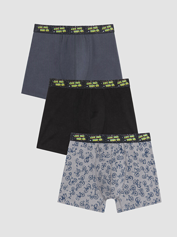 LC WAIKIKI Pamuklu Esnek Erkek Boxer 3'lü Paket