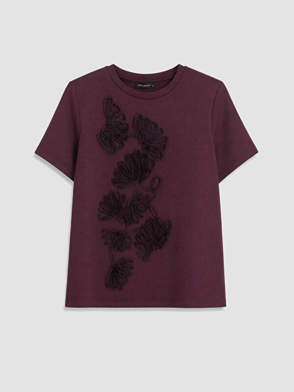 LCW EVERYDAY Tricou Basic Brodat cu Atingere Fină pentru Femei