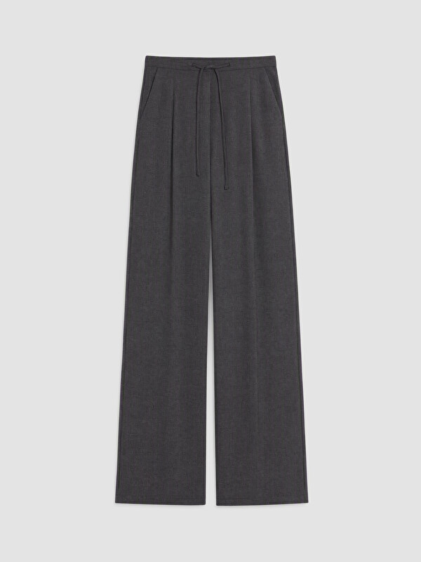 LCWAIKIKI Classic Ženske plisirane pantalone od tkanine sa učkurom u struku