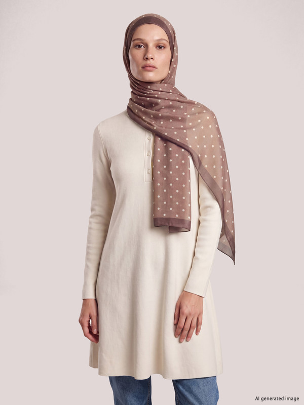 LCW Modest Женщины Коричневый Большой шарф