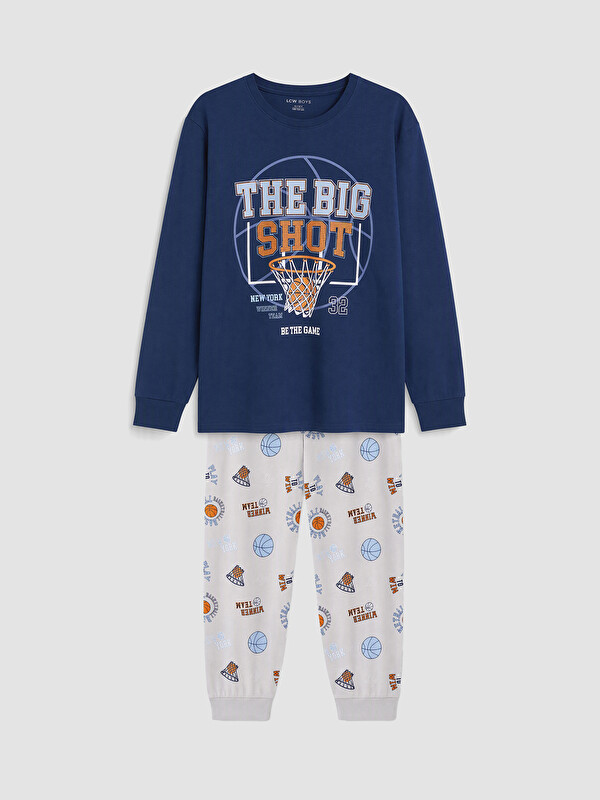LCW Kids Baskılı Erkek Çocuk Pijama Takım