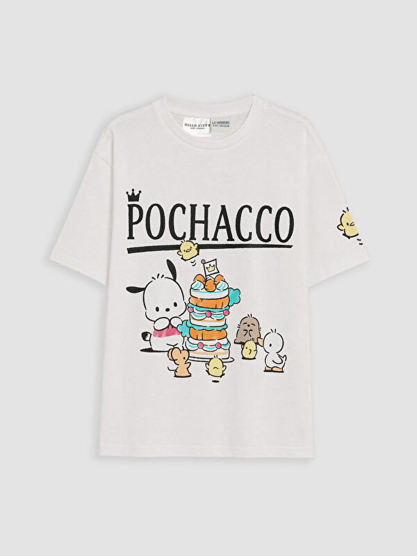 LCW Kids Crew Neck Pochacco Printed Girls' T-Shirt