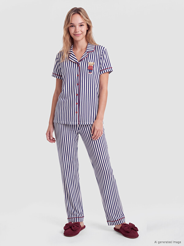 LCW DREAM Bear Teddy Printed Women's Pyjamas Set