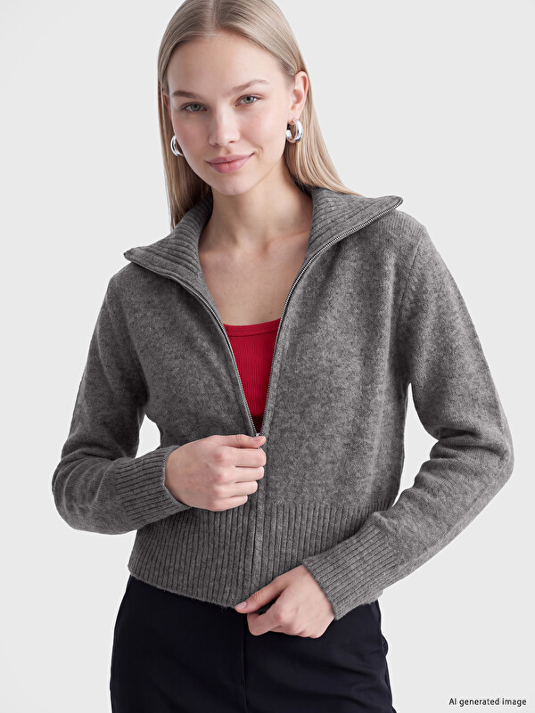 LCW Vision Turtleneck Women's Knitwear Cardigan