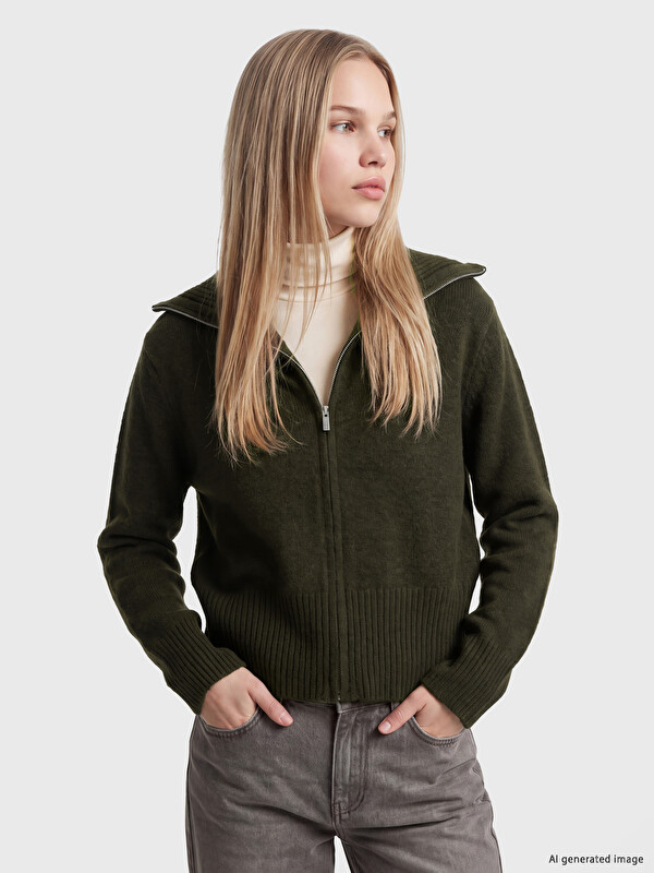 LCW Vision Turtleneck Women's Knitwear Cardigan