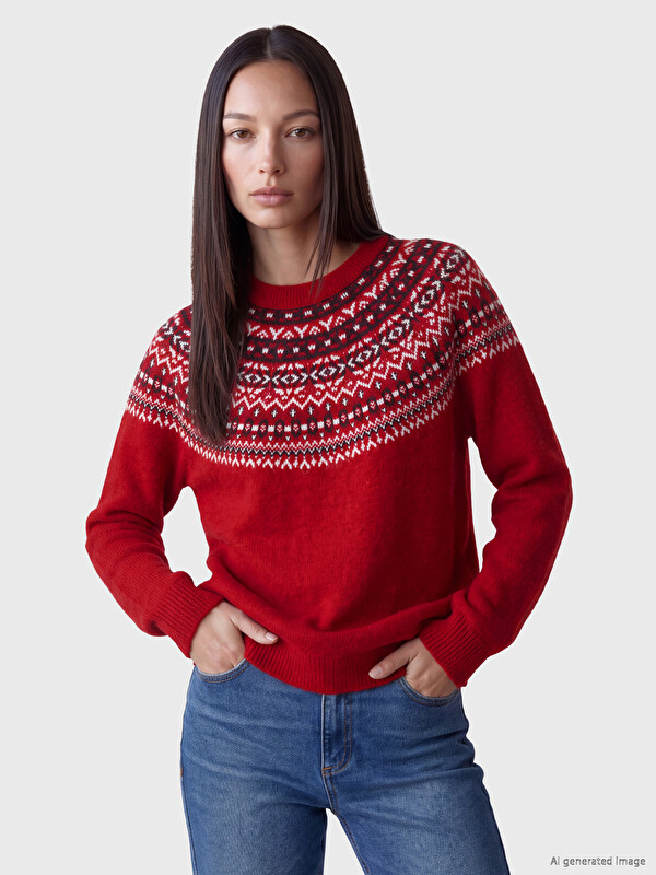 LCW EVERYDAY Patterned Women's Knitwear Sweater