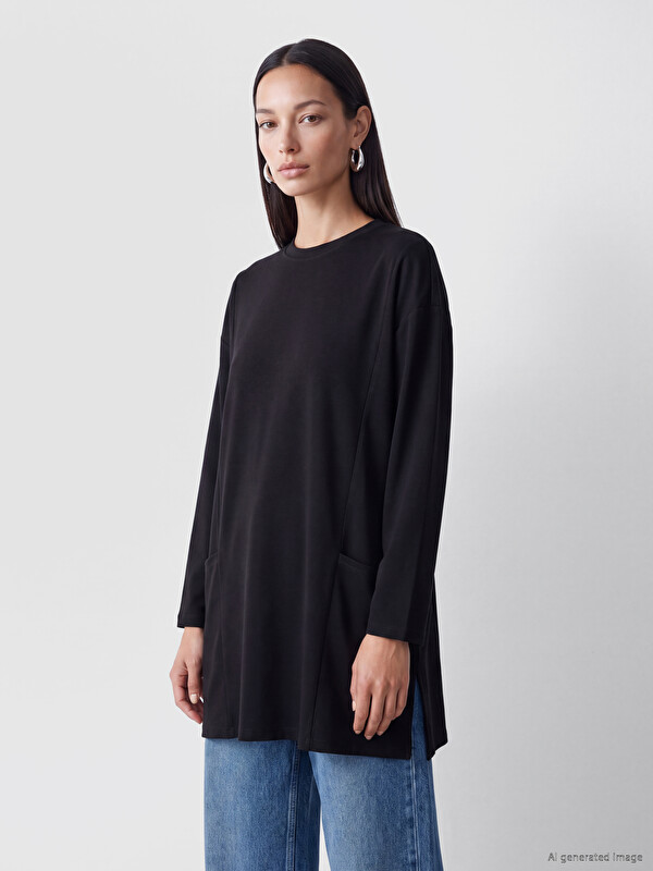 LC WAIKIKI Soft Touch Kadın Sweatshirt Tunik
