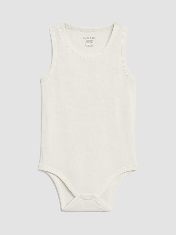 LCW baby Bisiklet Yaka Erkek Bebek Çıtçıtlı Body