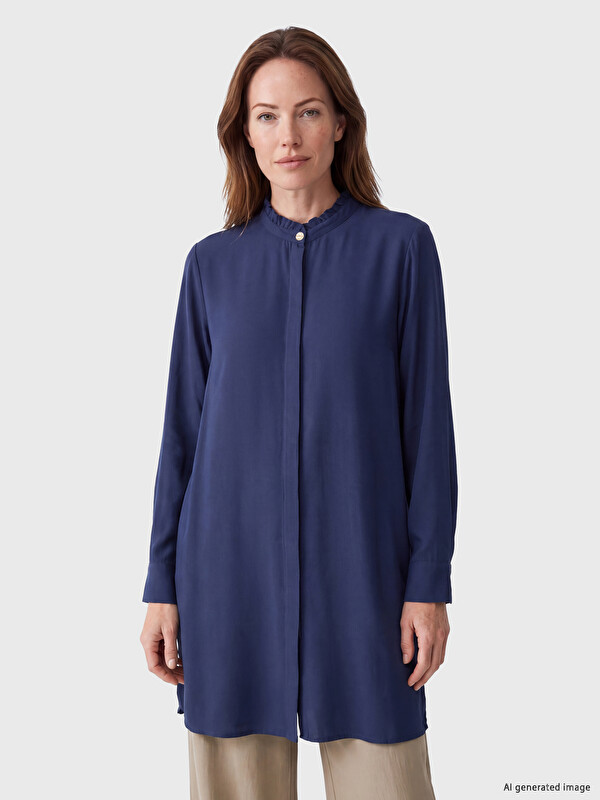 LCW Grace Woman Navy Shirt Tunic