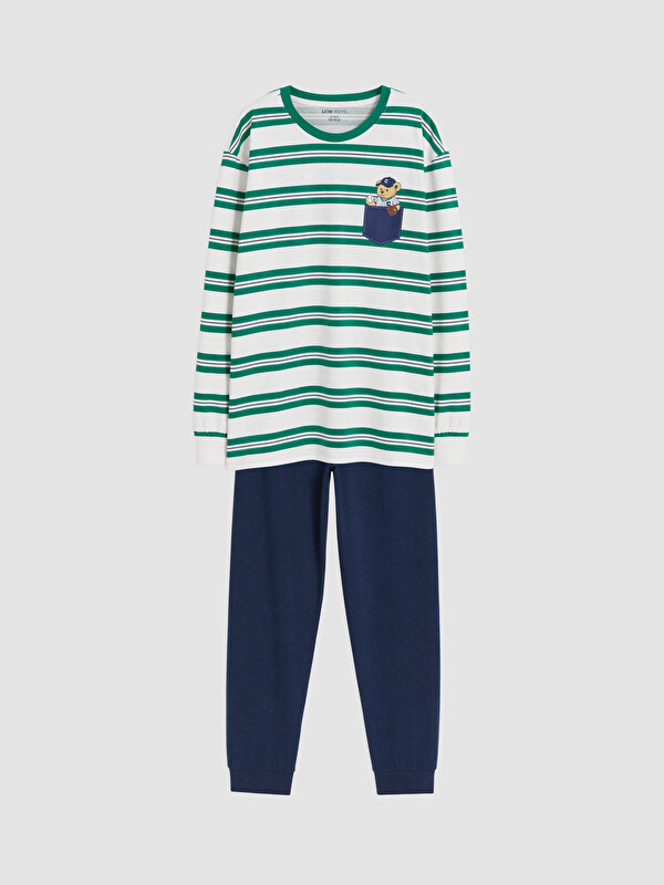 LCW Kids Bisiklet Yaka Erkek Çocuk Pijama Takımı