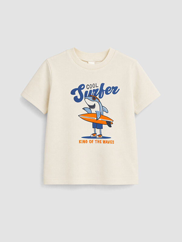 LCW Kids Crew Neck Printed Boys' T-Shirt